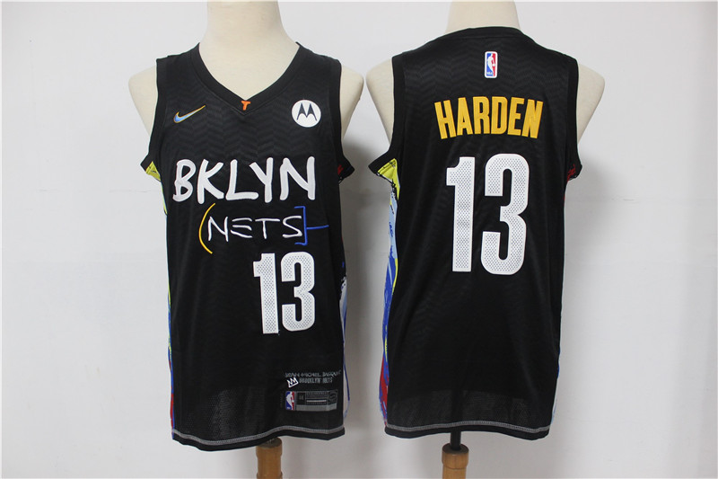 2021 Men Brooklyn Nets #13 Harden black Home Stitched NBA Jersey